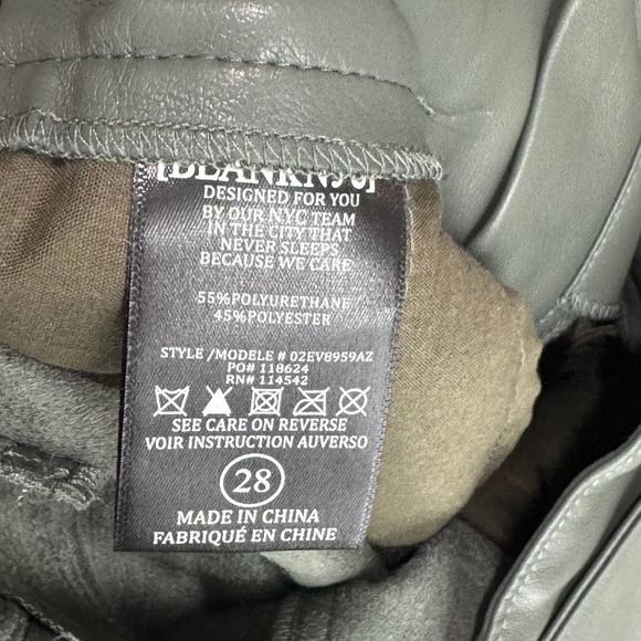 BLANKNYC Faux Leather High Rise Zippered Shorts Tie Front Pockets Size 28 NWT - Picture 10 of 12